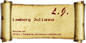 Lemberg Julianna névjegykártya